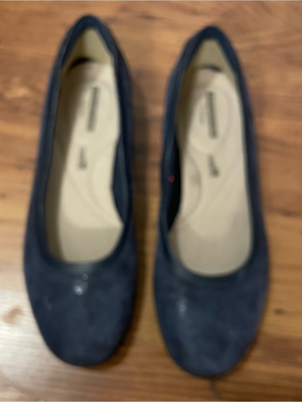 Clark Classic Navy Suede Ballet Flats Size 8.5